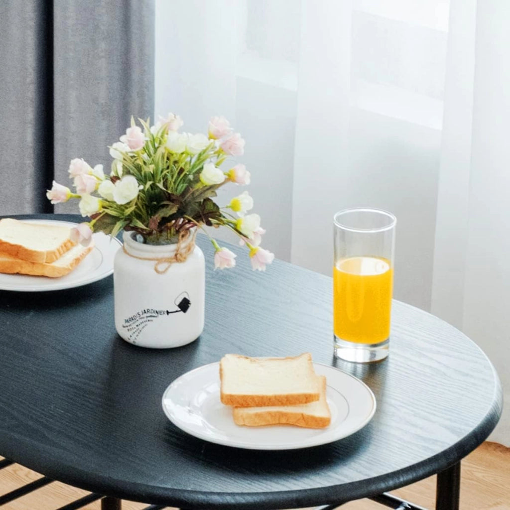 Set di 3 Pezzi da Giardino, Set Tavolo e Sedie, Tavolo con 2 Sedie, Set Mobili da Esterno, Ideale per Cucina, Balcone, Caffetteria, Giardino e Terrazza, Moderno (Nero)