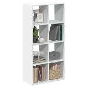 Libreria Divisoria-Scaffale per Libri-Mobile di Stoccaggio bianca 69,5x29x137,5 cm in legno ingegnerizzato