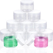 Contenitori Plastici - 120 ml - Con Coperchi a Viti - Prova Vuota - Contenitori Sferici - Per Creme, Lotioni, Trucchi - Resistenti al Contatto con la Pelle - Ercolino - (12 Pacchi)
