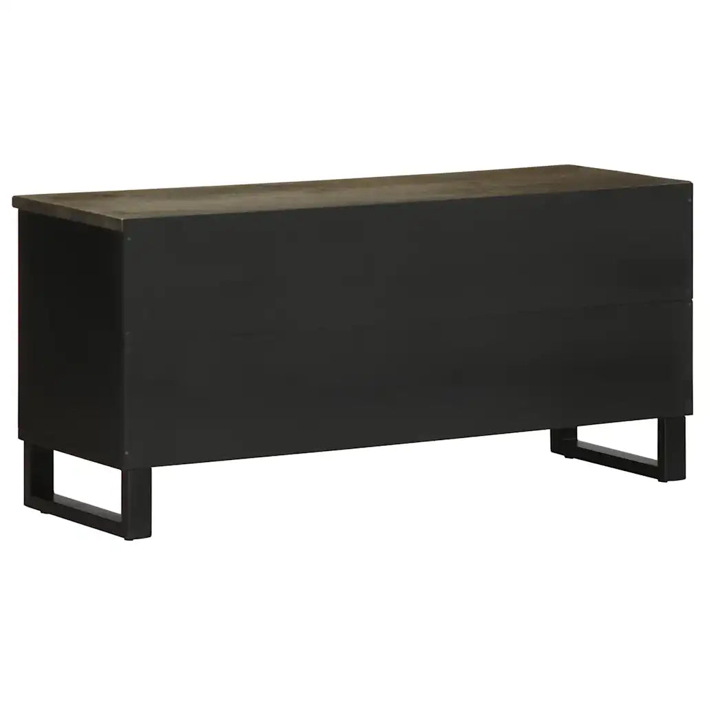 Mobile Porta TV Nero 100x33x46 cm in Legno Massello di Mango 4017700