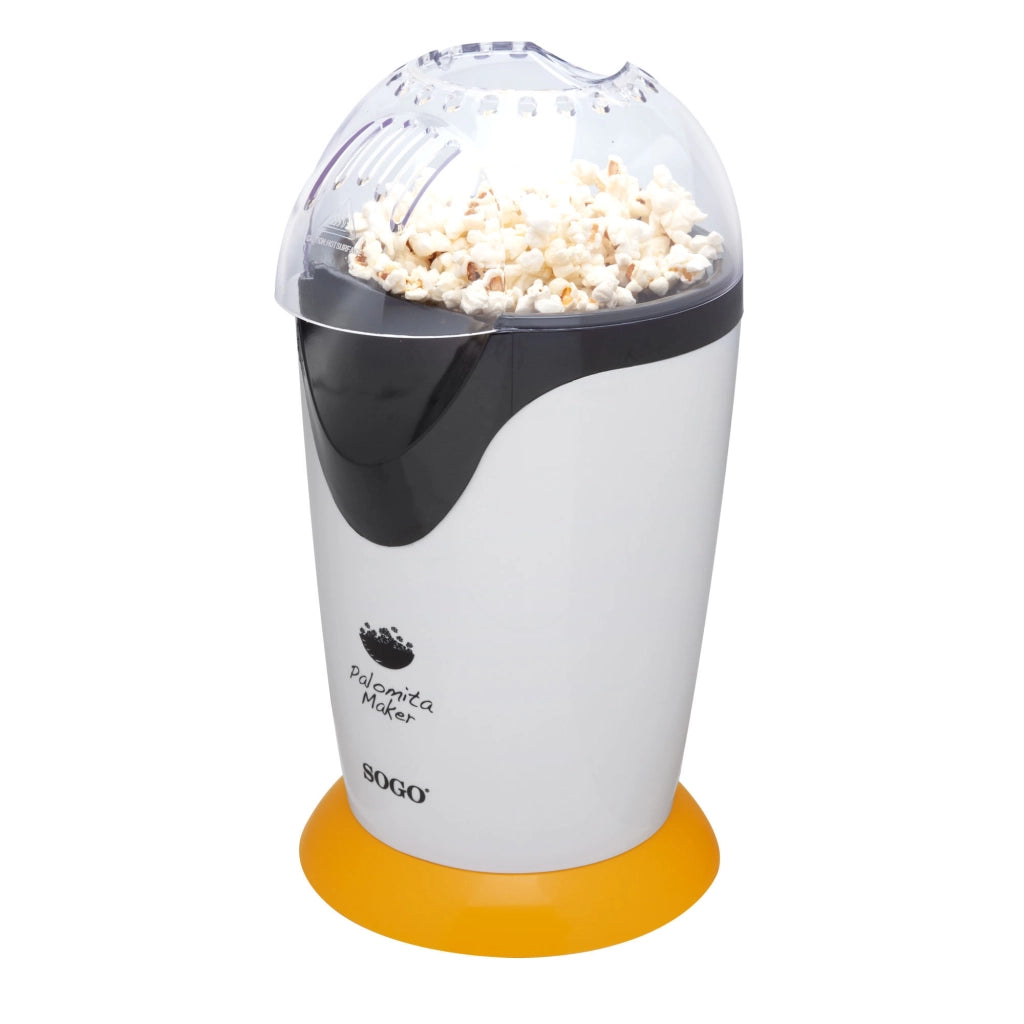 Macchina popcorn elettrica 1200W senza olio, coperchio rimovibile, preparazione 3 minuti, base antiscivolo cucina casa - SOGO
