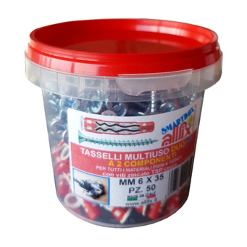 TASSELLO DUO FIX C/VITE 6X35 MM CONF 50 PZ
