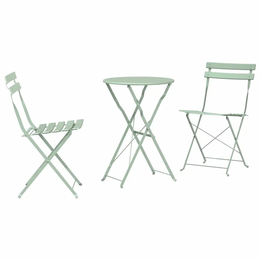 Set Bistro Pieghevole 3 pcs Spuma marina Acciaio 42002970