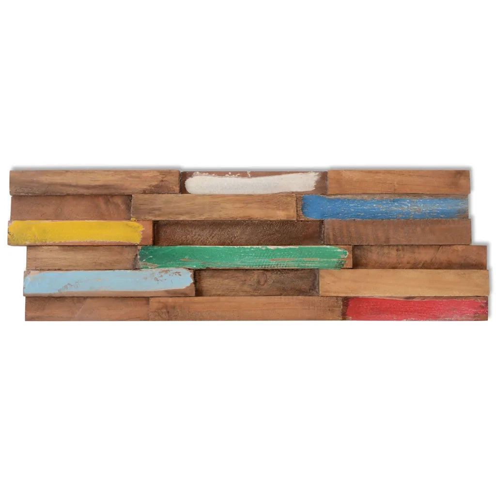 Pannelli per Pareti 10 pz 1,03 m² in Legno Massello di Teak 326169