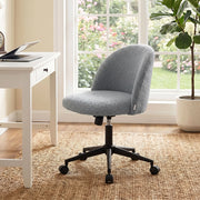 Chaise de Bureau Ergonomique Hauteur Réglable Roulettes Gris