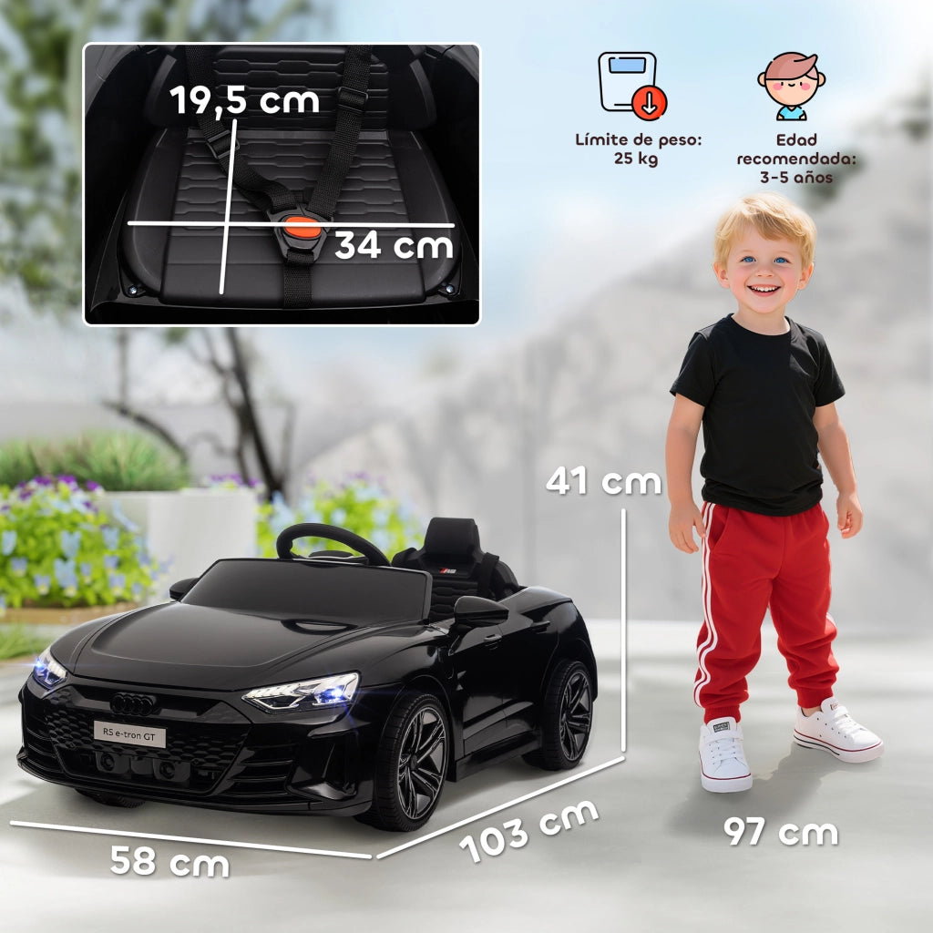 Auto Bambina Elettrica Audi RS e-tron GT ¨C zephmum ¨C 103x58x41 cm Nero