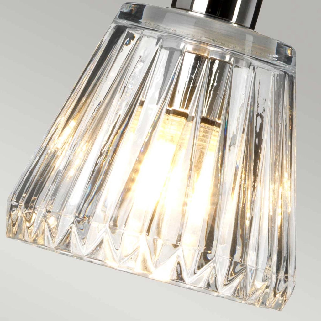 Sospensione Elstead Agatha vetro cromo Ø13,6 G9 IP44
