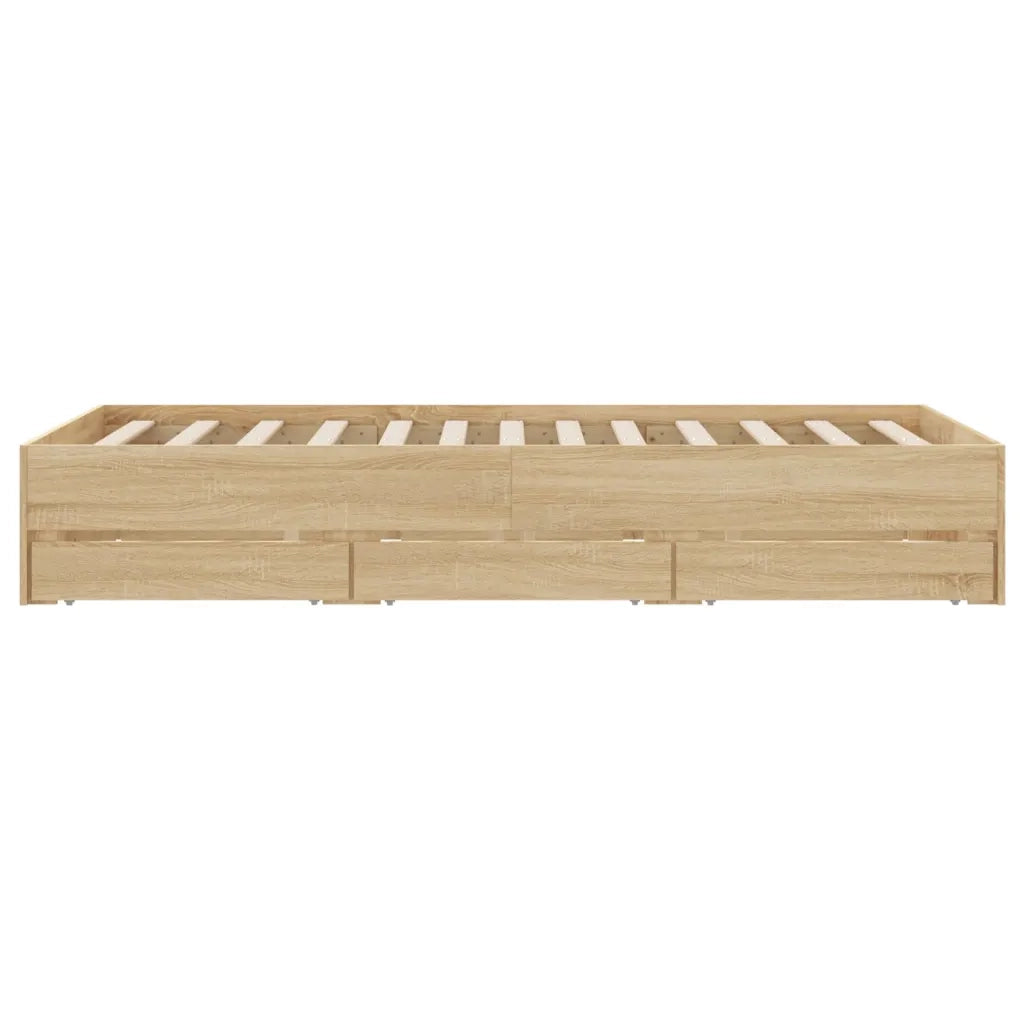 Giroletto Cassetti Rovere Sonoma 135x190 cm Legno Multistrato