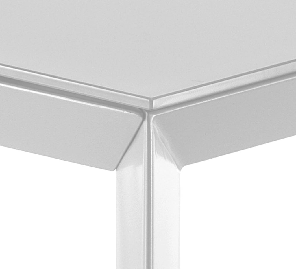 Tavolo allungabile in vetro temprato bianco cm. H.76 x L.90 x P.160