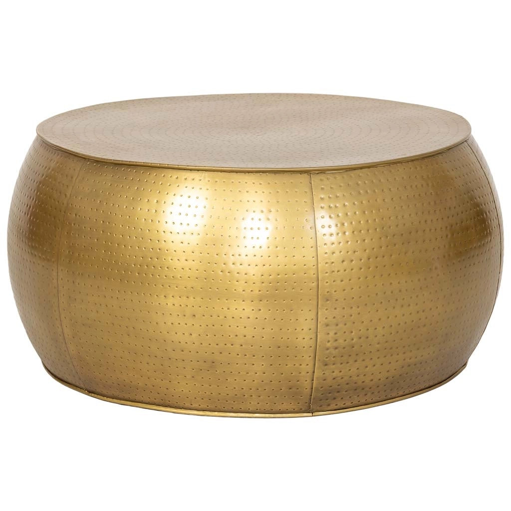 Tavolino in metallo dorato 80x80x45h cm