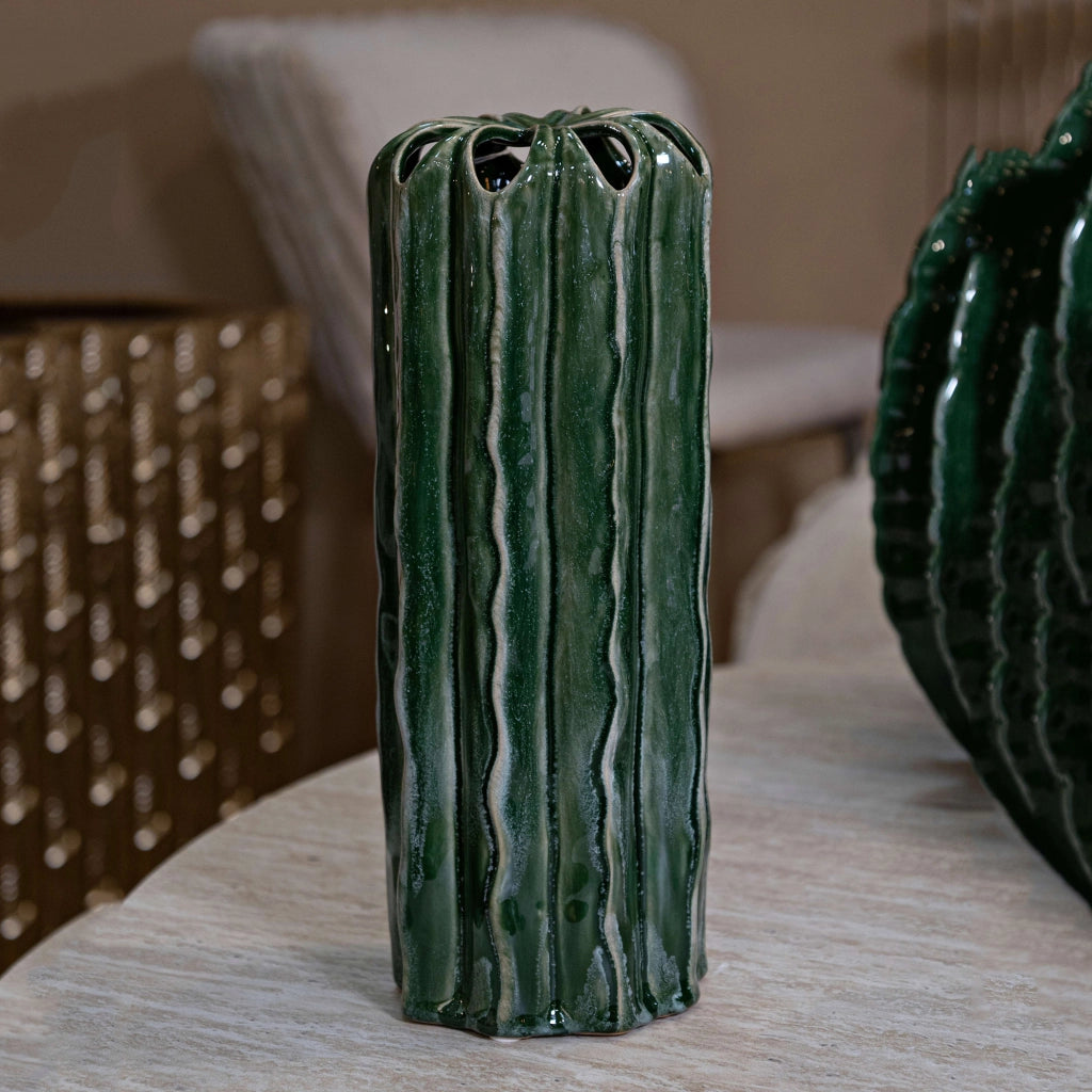 Baseva, Vaso Disegno con Cactus, Verde