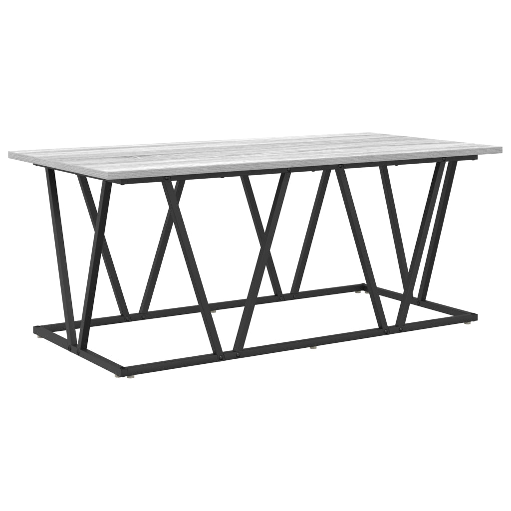 Tavolino da caffÃ¨ Grigio Sonoma 100x50x40 cm in legno ingegnerizzato e metallo