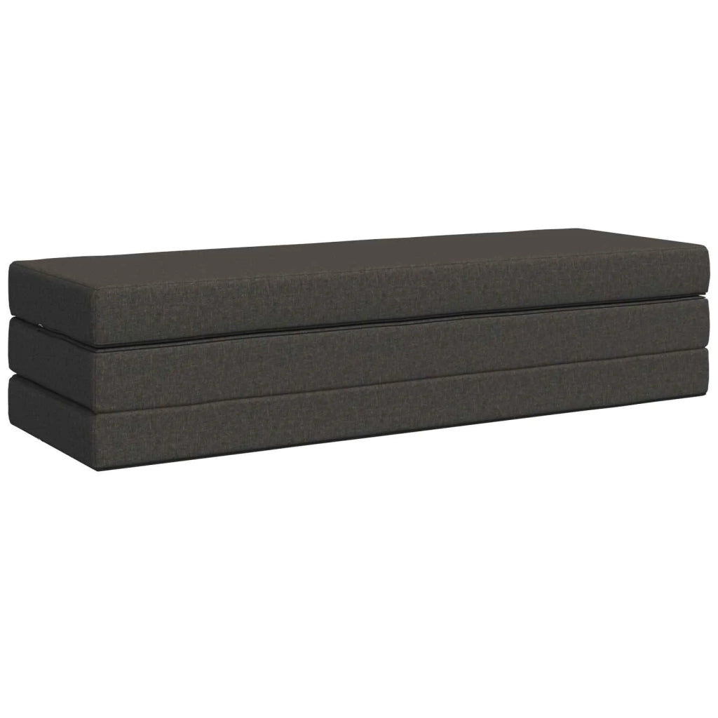 Divano Letto Pieghevole 200 x 67 x 45 cm Grigio Scuro 900257