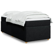 Giroletto a Molle con Materasso-Struttura Letto Nero 90x200 cm in Tessuto 529950