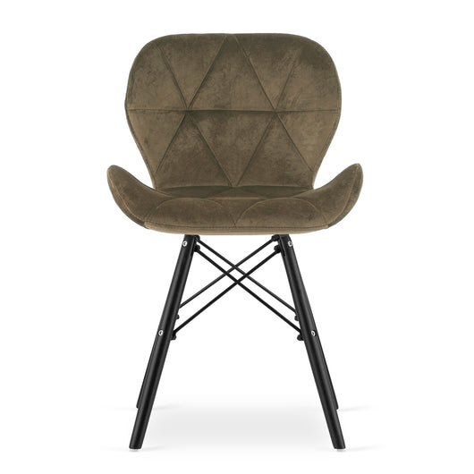 Sedia in velluto VALORA WAKO - Design moderno per soggiorno, ufficio, gambe nere