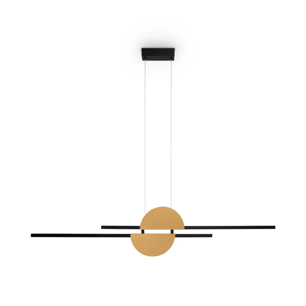 Maytoni Lampadario moderno Skyline 2 luci LED integrato nero metallo