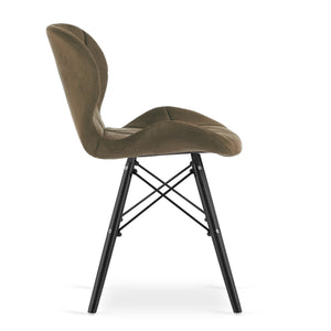 Sedia in velluto VALORA WAKO - Design moderno per soggiorno, ufficio, gambe nere