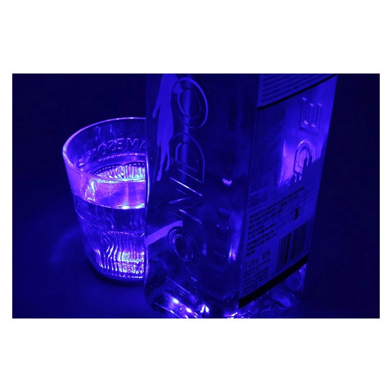 2 PZ Luci LED Sottobottiglia Sottobicchiere Blu Luminoso per Decorazione Bar Pub DJ