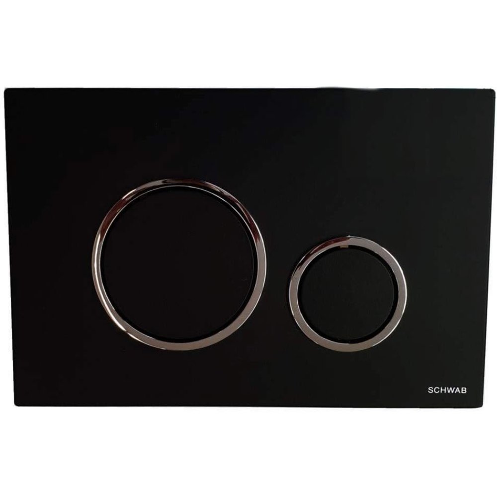 Vela duo nero con anello cromo l fluidmaster p47-0202-0250