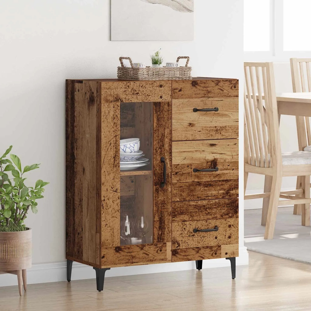 Credenza | Madia | Buffet da pranzo | Armadio da pranzo con cassetto Legno vecchio 69,5 x 34 x 90 cm