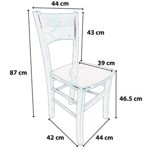Sedia Lucy massello noce