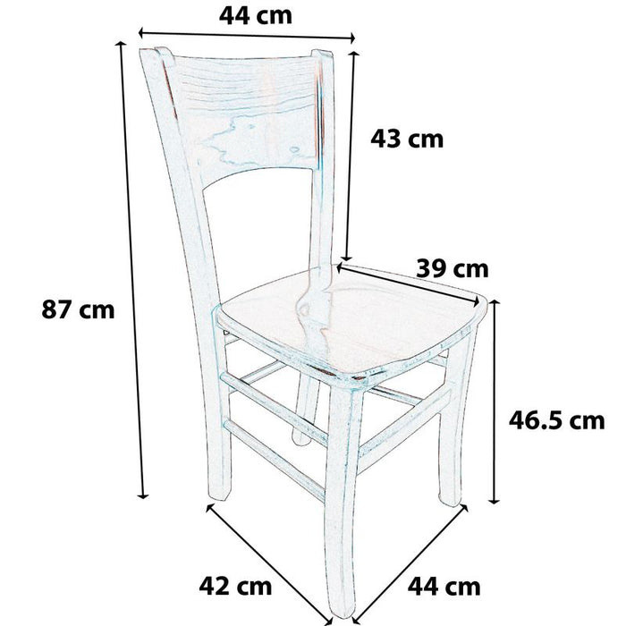 Sedia Lucy massello noce
