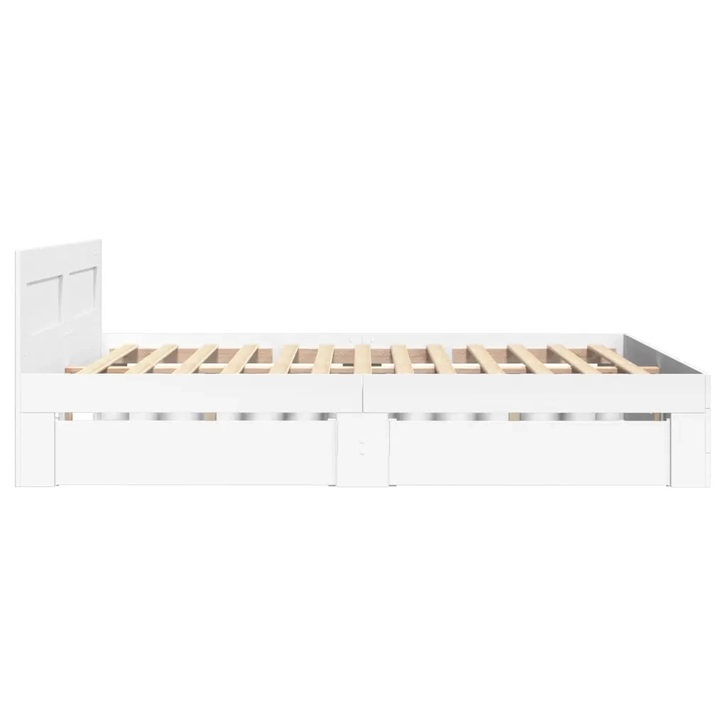 Giroletto con Testiera senza Materasso-Struttura Letto Bianco 120x200 cm 144536