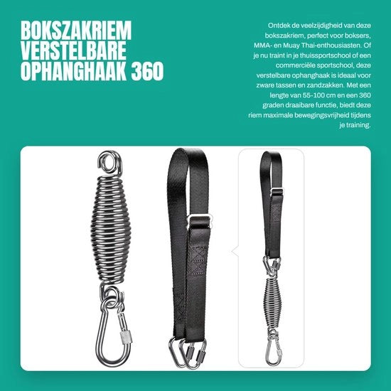 Manubrio per Pugilato Adattabile 55-100cm - Supporto per Pugilato - Rotazione 360 Gradi - Zaino Resistente - Adatto per Palestra Casa o Commerciale - Manubrio per Pugilato Rotante 

Osservazioni: 
- 55-100cm
- Rotazione 360 gradi