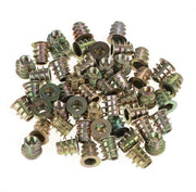 Inserti a viti in acciaio inox 50 pezzi - Miscelatura zinco - Viti a 6 gomiti - Mobili in legno - Filo di acciaio permanente resistente - Antiruggine - Viti a mano