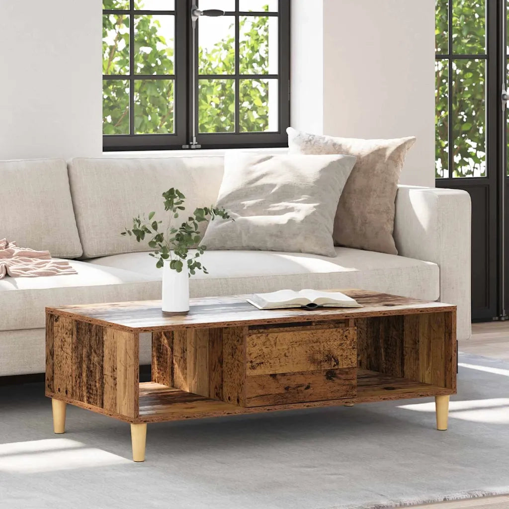 vidaXL Tavolino da salotto Legno vecchio 103.5 x 60 x 35 cm