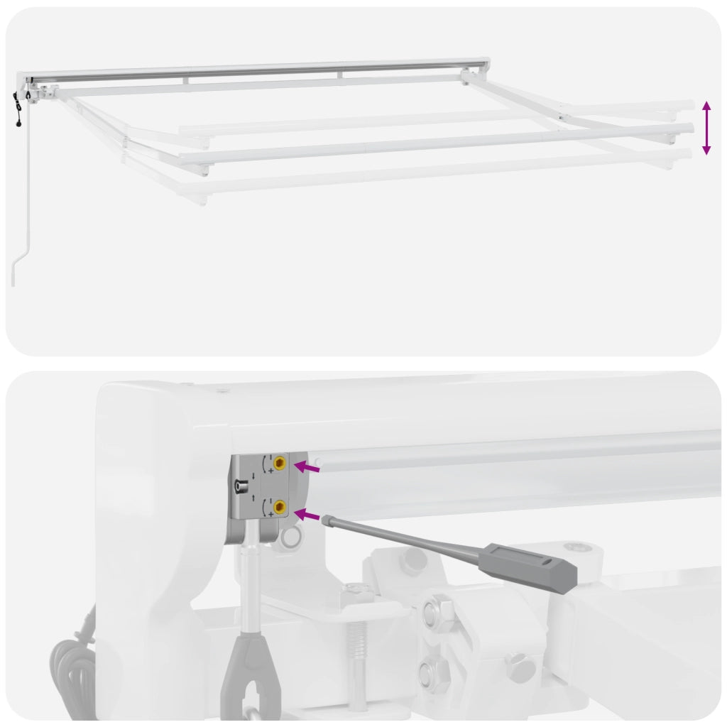 Struttura per Tenda Elettrica Semi-Cassonata Retrattile in Metallo