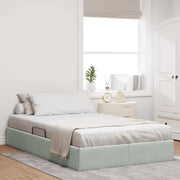 Letto ottomano Grigio Chiaro 120 x 190 cm Velluto 3442868