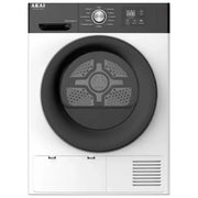Akai asciugatrice a pompa di calore 9 kg, classe E, 12 programmi, libera installazione, bianco, ASC9016EWK-W