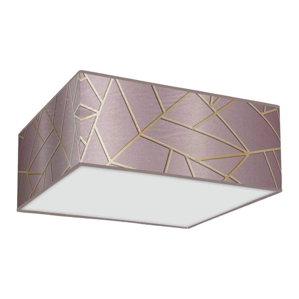 Plafoniera quadrata Ziggy Milagro 3xE27 50cm rosa oro
