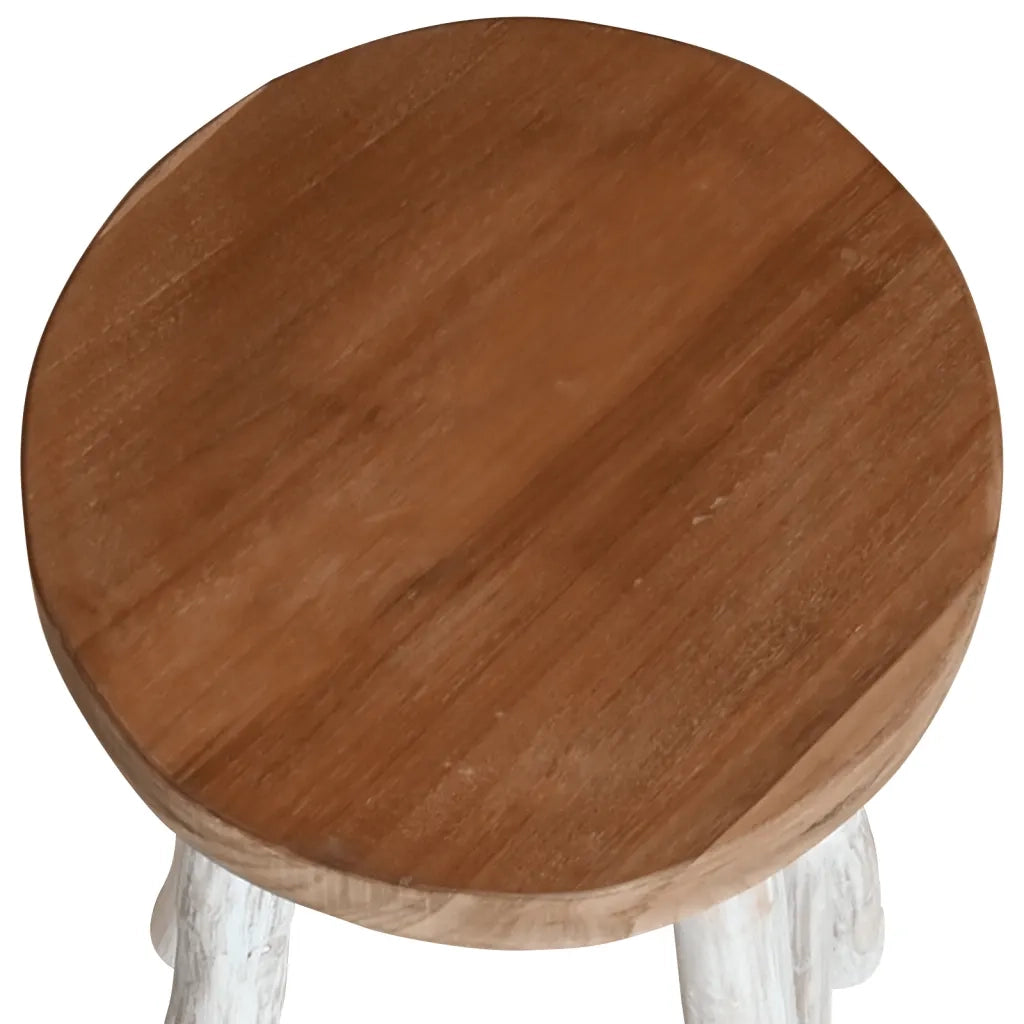 Sgabello da Bar in Legno Massello di Teak cod mxl 67586