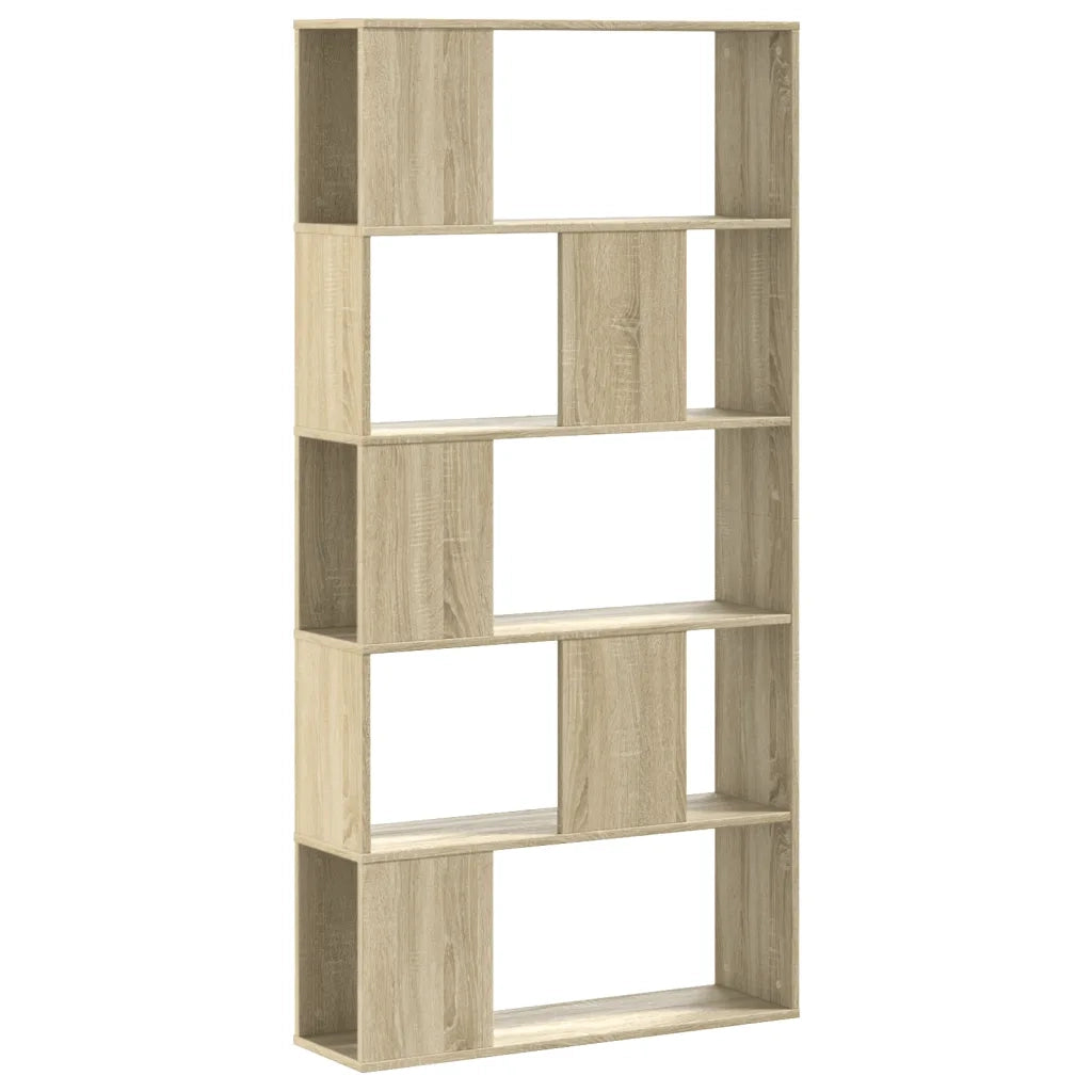 Libreria 5 Ripiani-Scaffale per Libri-Mobile di Stoccaggio Rovere Sonoma 80,5x23,5x162,5cm Multistrato