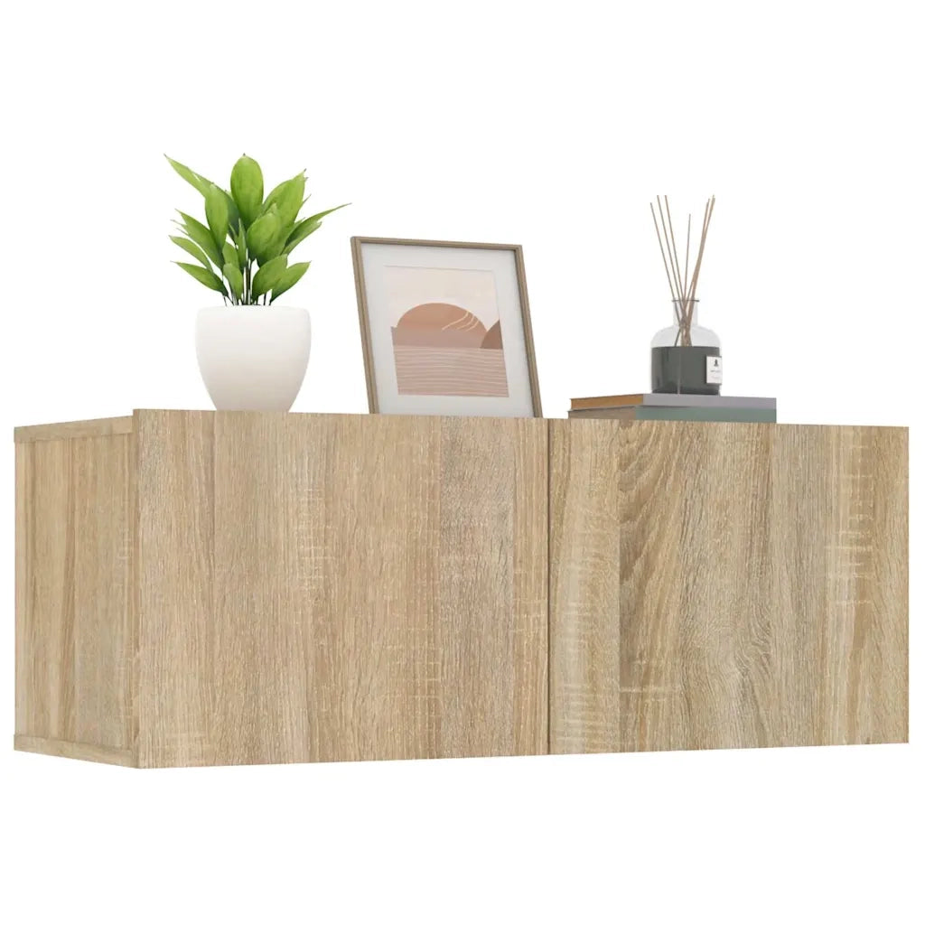 Mobili TV 2 pz Rovere Sonoma 80x30x30 cm in Legno Multistrato 804538