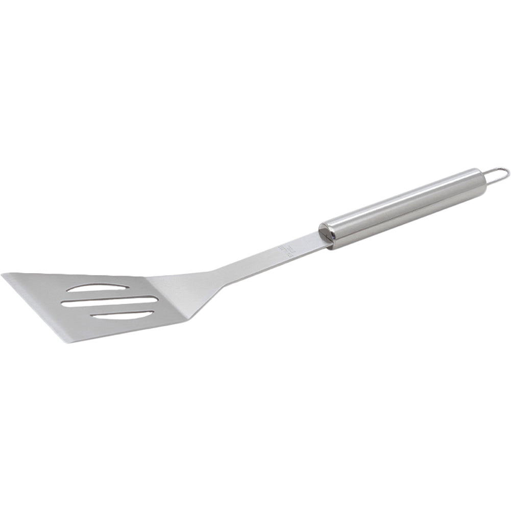 Set 3 Utensili Barbecue Forchettone Pinza Spatola Acciaio Inossidabile Cromato