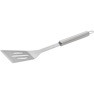 Set 3 Utensili Barbecue Forchettone Pinza Spatola Acciaio Inossidabile Cromato