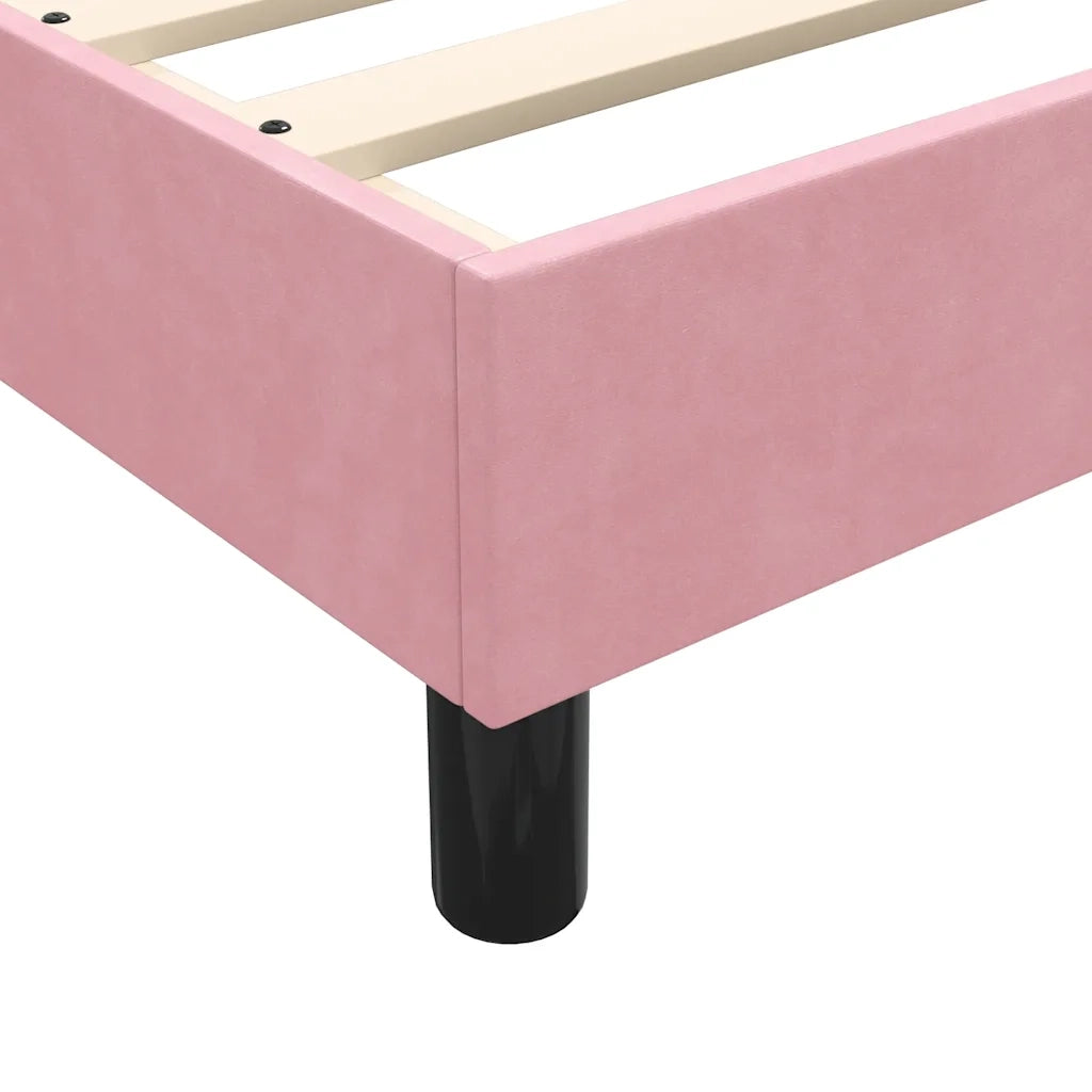 Giroletto a Molle con Materasso Rosa 80x220 cm Velluto 3316430