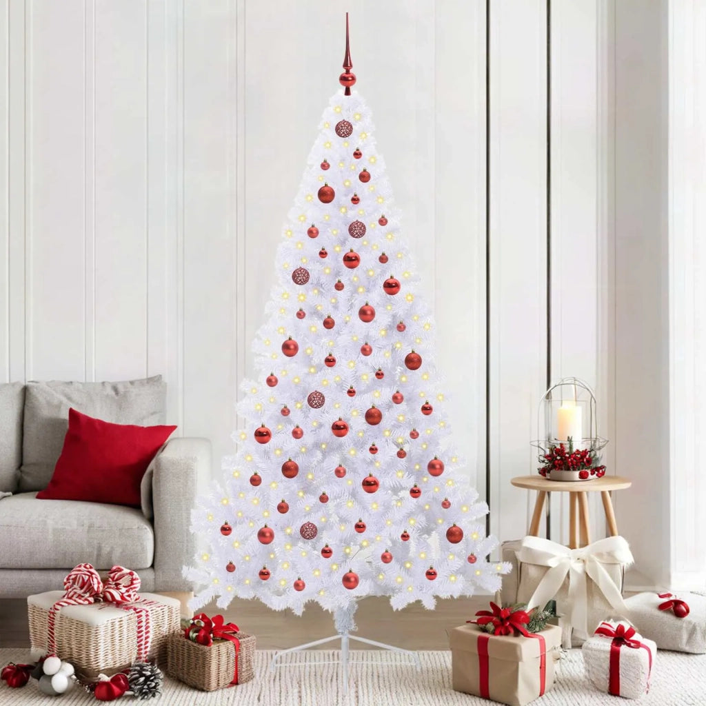 Albero di Natale artificiale Bianco 210 cm PVC e Acciaio 3426821