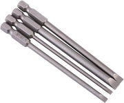 Set di bit per trapano magnetici per acciaio - 4 pezzi, 1/4 pollice, 100 mm.