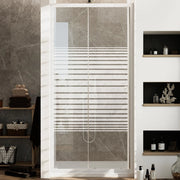 Porta Doccia Bianco 150 CM H185 Vetro Serigrafato mod. Blanc