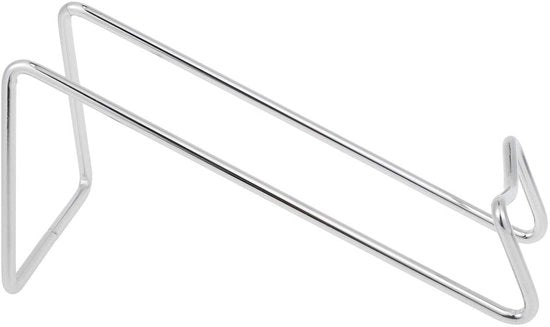Sistema di conservazione vino - Scaffale in acciaio inox - Supporto per tende da cucina - Mobile per bar - Finestra in acciaio inox lucido - Dimensioni 19 x 6 x 8,5 cm - Contenitore per bottiglie