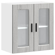 Pensile da Cucina | Mobile da Cucina con Porta in Vetro Porto Grigio Sonoma