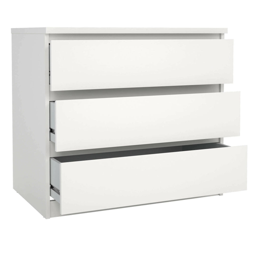 Cassettiera Artic, Settimino multiuso, Comò camera da letto, Mobile con cassetti, 77x50 h70 cm, Bianco