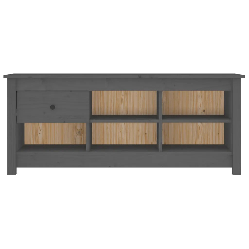 Scarpiera | Mobile per scarpe Grigia 110x38x45,5 cm in Legno Massello di Pino