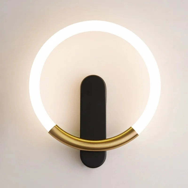 Applique Da Parete Led Lhj068-w C Brush Gold/black