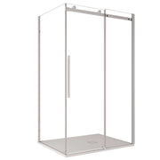 Box doccia due lati trasparente anticalcare porta scorrevole h195 8mm euclide, misura 70x110