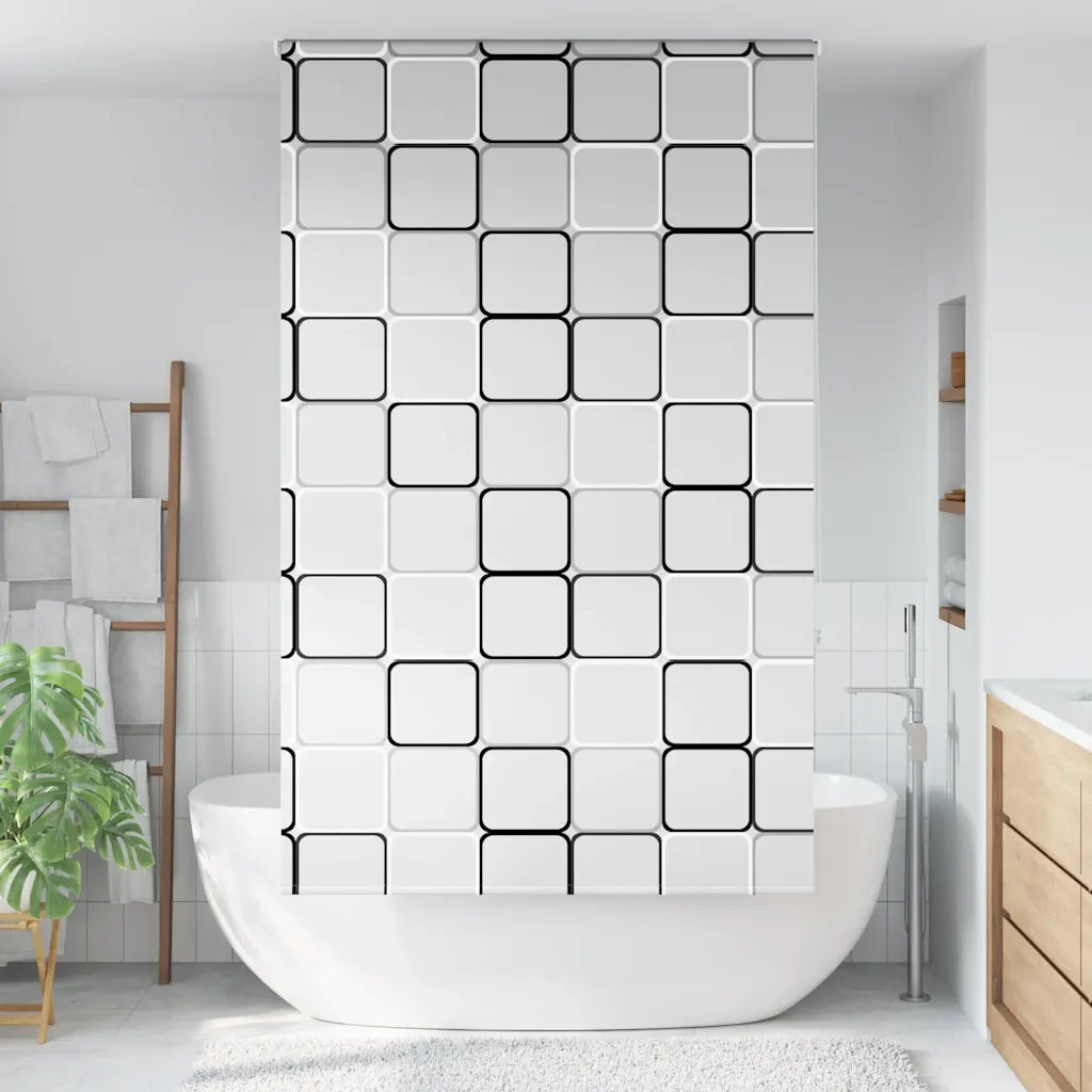 Tenda a Rullo Doccia 140x240 cm Larghezza Tessuto 136 cm 4014928